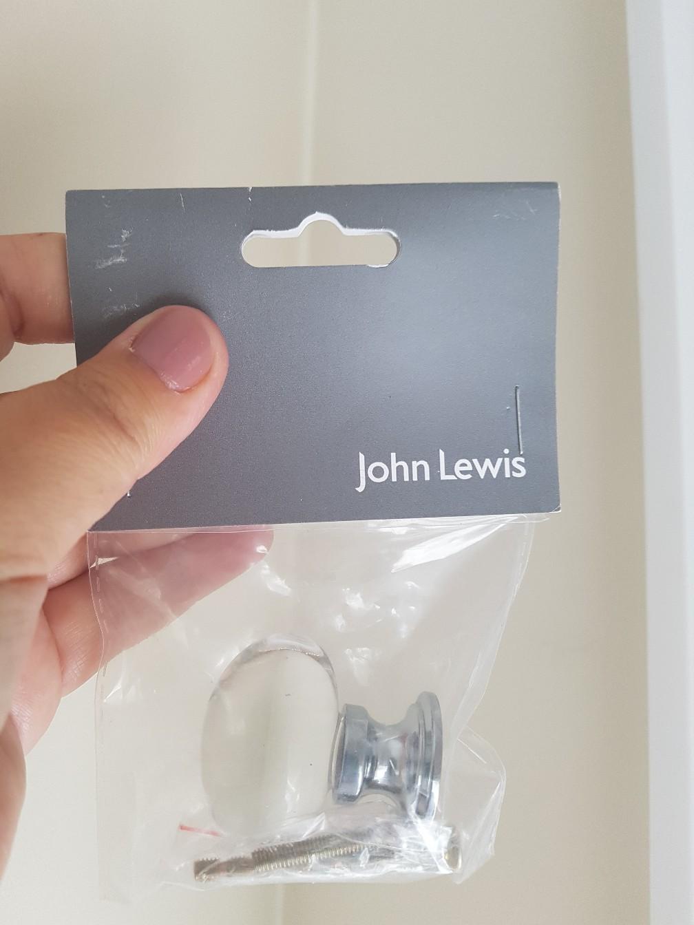 2 X John Lewis crystal glass knobs in DA14 London für 7,00 £ zum