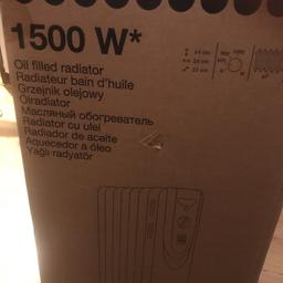 X3 Brand New In Box Radiators for Sale
Width 24cm
Height 64cm
Diameter 35cm
3 Heat Settings
7 Fins
7.8kg Weight
Safety Controls
Power Indicator Light
Handle & Castors For Easy Manoeuvre
Full Fittings & Instructions Included