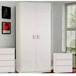 The Berlin Furniture is stylish and modern in wardrobes is perfect for any home décor and sure to help you save space and create style. Its POWERFUL sliding mechanism ensures safety of the door, mirror and the functionality of the wardrobe for a long period of time.

SPECIFICATIONS;
-3 door wardrobe
-Plenty of storage shelves
- hanging rail
-Flat packed for easy home assembly
-Some sizes come with high gloss side strip

COLOUR:
White, Black, Venge, Oak sanoma
DIMENSIONS:
Height- 185cm
Depth - 55cm
Width - 120cm.