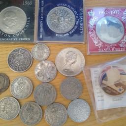 two Shillings and commemorative coins. please see photo for description can post at cost. PayPal or cash
