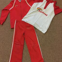 Girls Rainbows Outfit 🌈 

Top - medium
Trousers - small
Jacket - medium

Great condition, only selling as my little girl is now in brownies. Collection near Asda, St.Helens.
**BARGAIN**