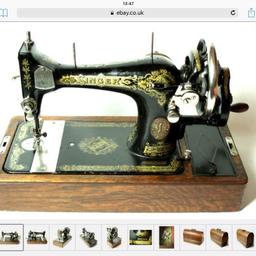 1939 singer sewing machine. Very good working condition with original needles and cotton reels. £30. Collection only.
