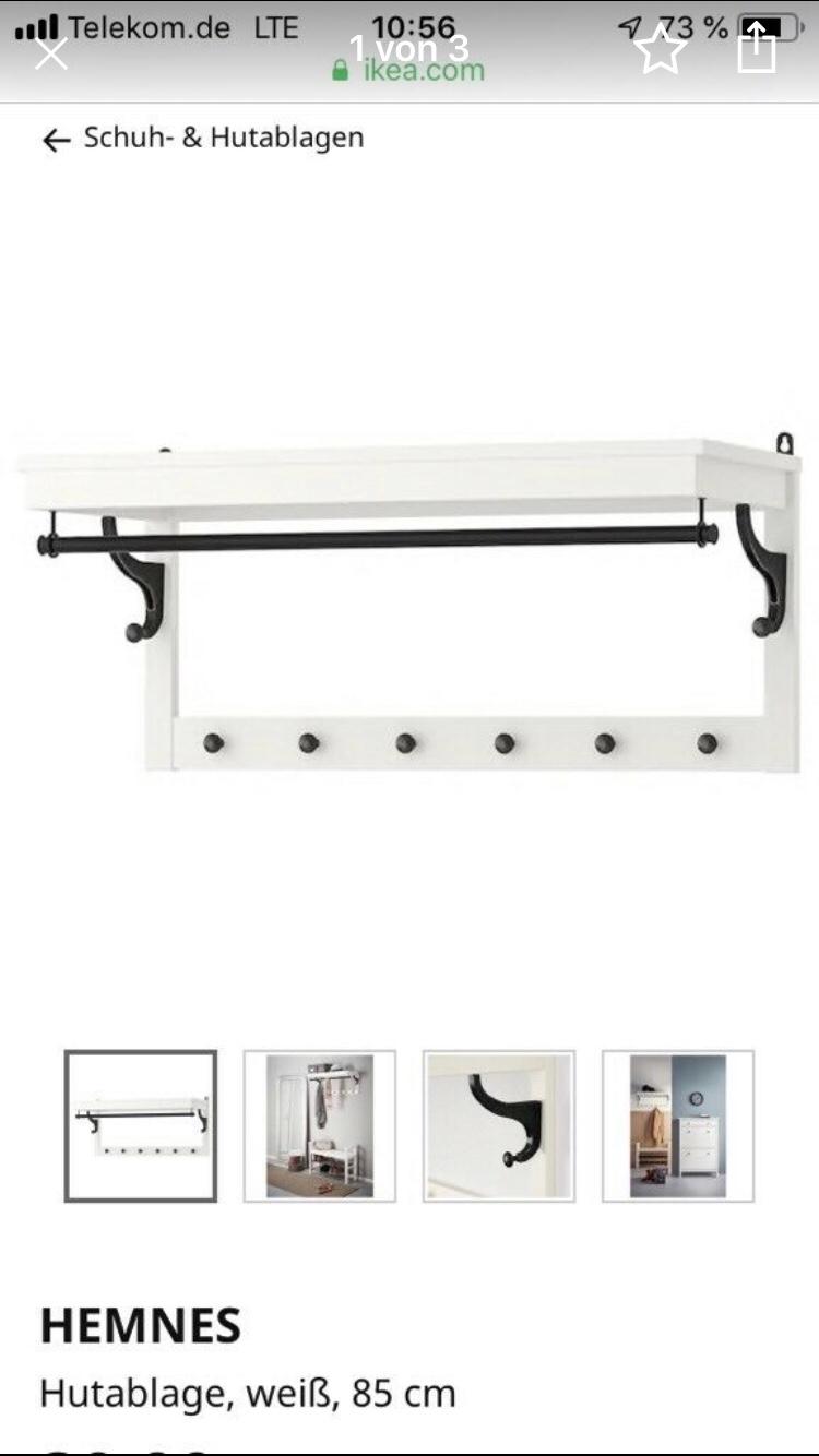 HEMNES Hutablage, weiß, 85 cm - IKEA Österreich