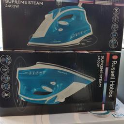 Brand new packed in original box of russell hobbs company. Excellent quality iron. In asda it is £30. Dont delay buy TODAY!
