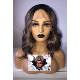 Royalty - Dark Rooted Ash Brown Mix Lace Front Wig 🍪 
♥︎ Heat Safe Up To 180oC
♥︎ Breathable Cap 
♥︎ 14”
♥︎ £65

#syntheticwigs #lacewig #wigs