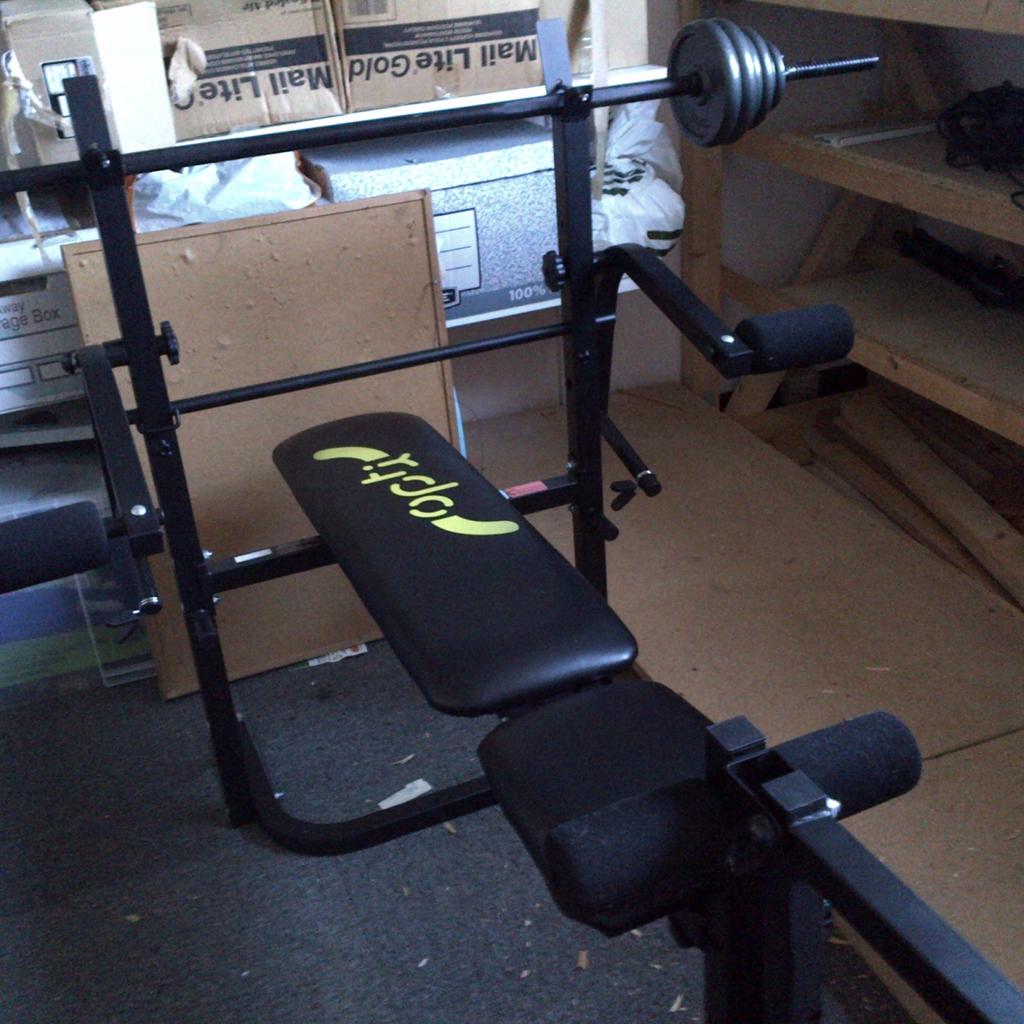 Opti butterfly workout bench best sale with weights