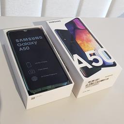 Released 2019
Brand new 128gb Samsung, dual sim, black Samsung Galaxy A50.
25mp camera, 8mp ultra wide camera and 5mp depth camera
storage expandable up to 1tb
on screen fingerprint scanner
6.2 inch display

Admittingly, disappointingly has a couple of barely noticable, very light scratches on the plastic back. Can only see them in really good lighting. I tried to show this in a photo but it's so small my s8 camera can't pick it up.
