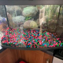60 litre fish tank with blue and white led lighting excellent condition