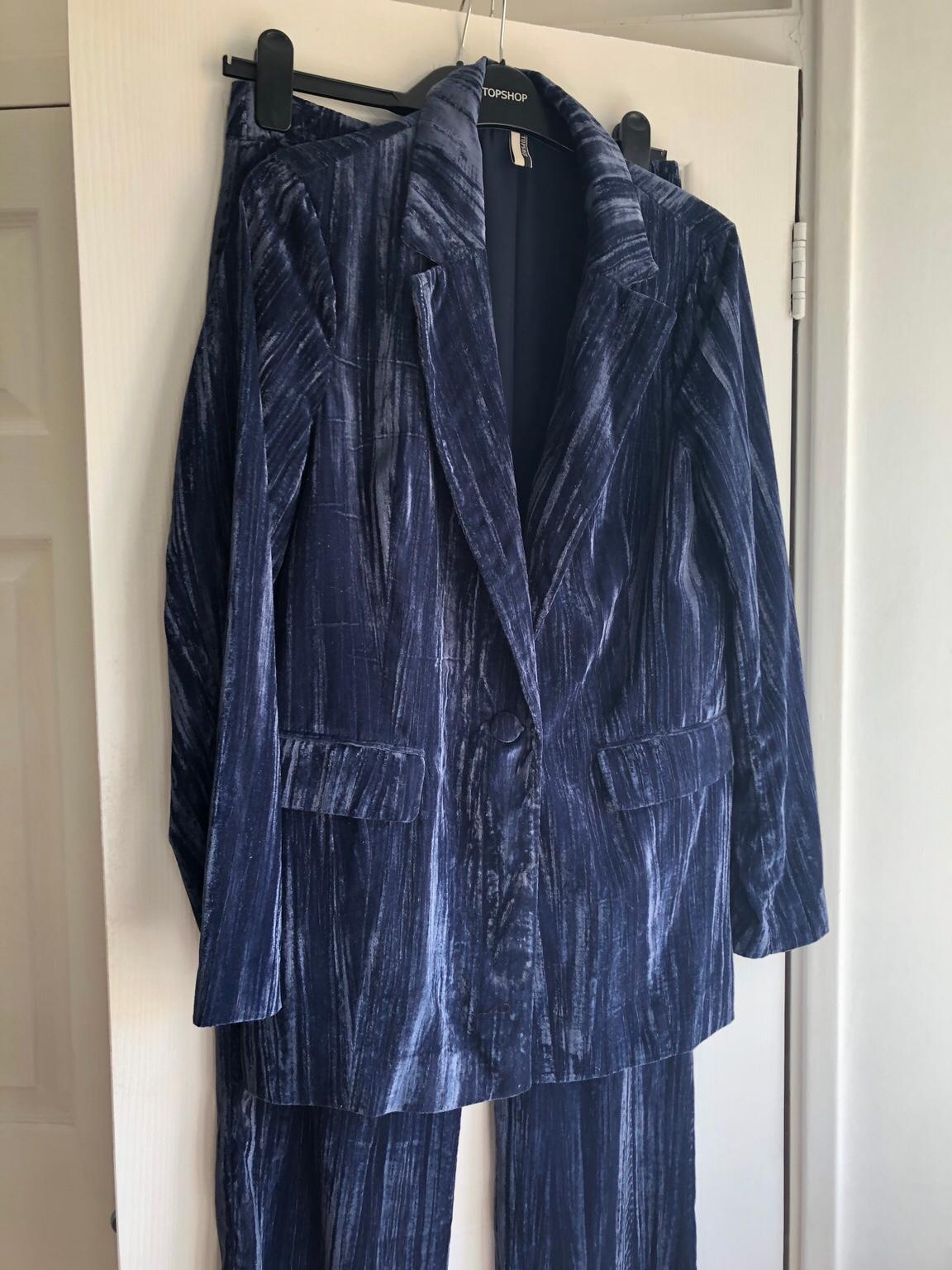 Topshop crushed sale velvet suit