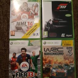 FIFA13
NHL14
Forza motorsport 3
Po-wcr 3 ( Fia World Rally champ.) 
100:- / spel + frakt