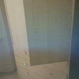 2 wardrobes 77cmX 1.75cm high. one with wheels and one without. seeing both for £70. one comes 3 drawers.