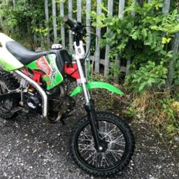 125cc pitbike the bike it’s in brilliant condition nothing wrong with it at all. Working perfectly fine it’s a very nippy bike £300 no time wasters could be delivered (extra charge)