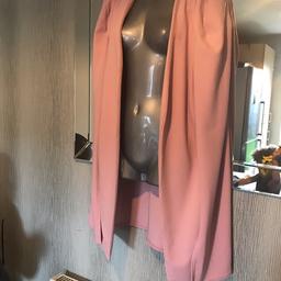 boohoo pink cape duster jacket size 14 new without tags