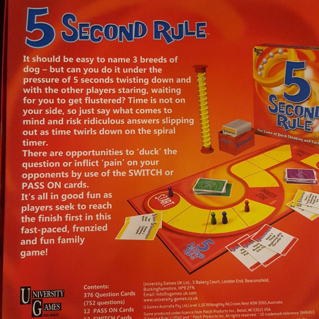 5 Second Rule Board Game In OL8 Oldham F r 8 00 Zum Verkauf Shpock AT