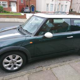 Selling my beloved mini cooper. It's a 2001, 1.6 engine. 12 months Mot, only 94000 miles. Absolutely beautiful drive, any test welcome. 
It has a Bluetooth stereo, private number plate, double glass roof, leather seats, aircon. 
New clutch fitted this year. 
New steering column. 
Superb example of this classic mini.