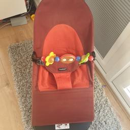 good used condition from pet and smoke free home 

£45 with toy bar £35 without 

3 heights, suits birth - 2 years. 

folds for storage