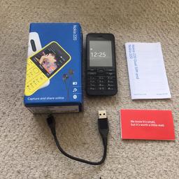Here I have for sale a

Nokia 220

Network - Unlocked

Condition - Almost Brand new

Fully working no issues

Has Bluetooth, torch, camera

Any Questions Please ask

Delivery at cost