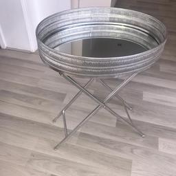 Passport to India oval silver side table
Mirrored top
Height 28"
In excellent condition
From a clean smoke free home