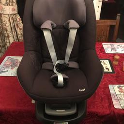 Excellent condition car seat has only been used in grandparents car , from 9 months - 4 years , not been in any accidents , base shows a red light since battery change however it secures to ISOFIX fine , therefore the base is free when purchasing the seat