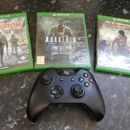 3 Xbox one games and controller but need an adapter with controller as head phone jack not working