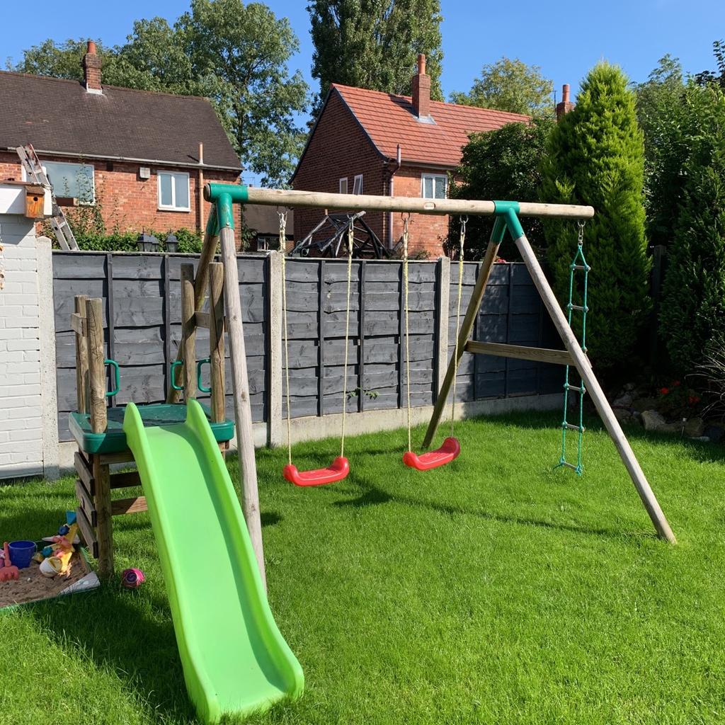 Little tikes swing and slide set wooden in M22 Manchester für 50,00
