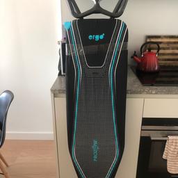 Minky Ergo Ironing Board , brand new - but a bit faulty. When open , it is wabbly and not fully stable. 122x38cm. Original price 40 pound.