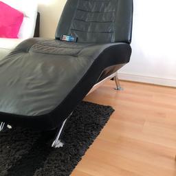 Electric and massager chair in black leather £100 or near offer