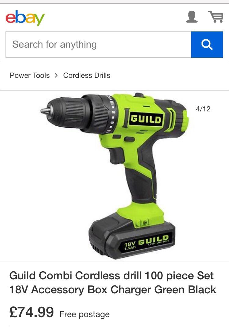 Guild 1.5 ah cordless combi online drill