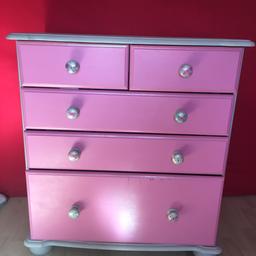 Nice pine chest of draws needs little tlc ideal up cycle project collection only