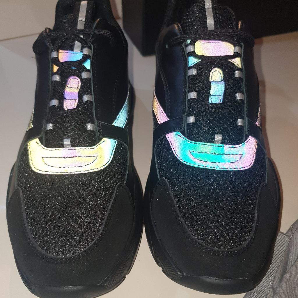 Dior b22 black shop reflective multicolor trainer