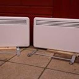 BARGAIN! Due to gas central heating convertion I'm selling two DIMPLEX wall heaters, mod. PLX200E. They are in perfect working order and very good condition - still with the clear film on both screen panels.
The heater is digitally controlled - 7 day programmable User Time - Out all day-Home all day-Holiday * ECO/Manual/Frost/Setback/Runback/Off

Pick up only from West Kirby (CH48).