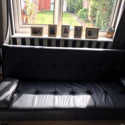 Leather double sofa bed in great condition, easy to change and change back. Bought almost a year ago brand new for almost £300. Collection only.