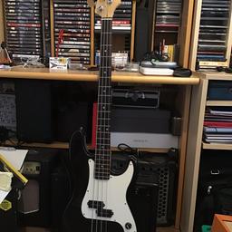 This Bass Guitar has a nice, quick action and good deep tones. It has a couple of minor dings but nothing that affects the sound/performance of the guitar. Ideal as a first Bass Guitar. See my other ads for Amplifiers.