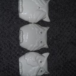 3 owl ornaments gem missing 
collection only stapleford area