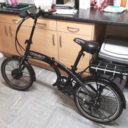 This is a Connect Pedal Assist, Electric Bike in fully working order! Breaks work fine, battery charging well and lasting well. It has 1 key for access to the battery. Charger included. Some signs of wear in places but nothing major. Battery has been cable tied on, due to screws falling out while riding (screw can be replaced)
