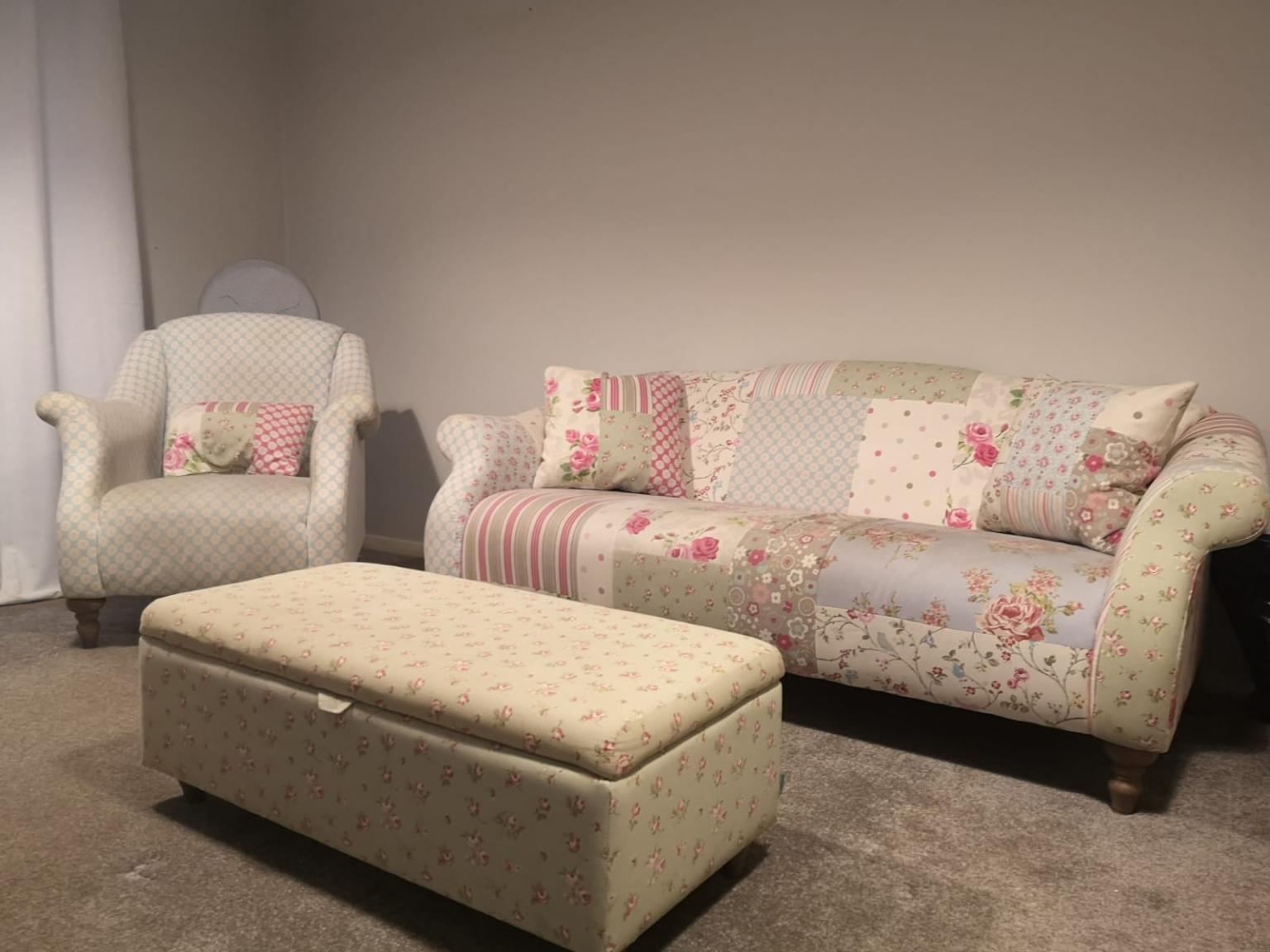DFS Doll Patchwork Sofa Suite in TN23 Ashford for £300.00 for sale Shpock