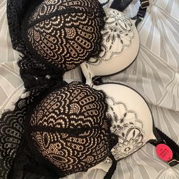 2 sizes bigger bras (Never worn) bought as gift but too small. Both 34B . Bought separately but selling together for £5 both