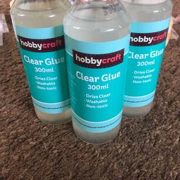 Hobby craft 300ml glue 
Washable 
Dries clear
Non toxic