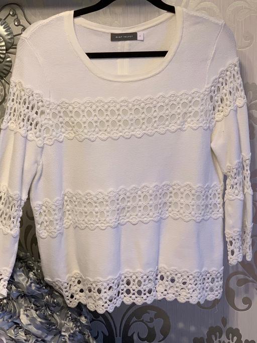 Buy & Sell West Midlands Dudley - Photos for Mint Velvet white crochet jumper size 14