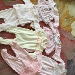 3 to 6 mouths baby girl pjs and babygows all for £40  can be sold separate