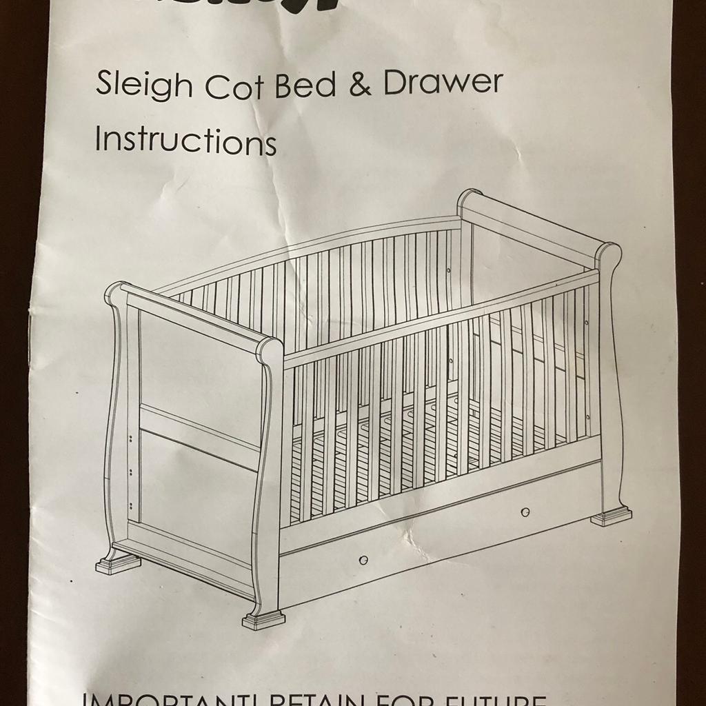 Babies r us sales sleigh cot bed dimensions