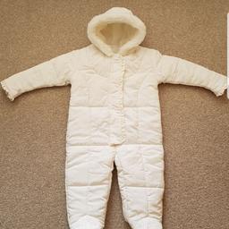 White Baby Snowsuite. Brand New without tags.Size 18-24 months. From A Smoke And Pet Free Home.