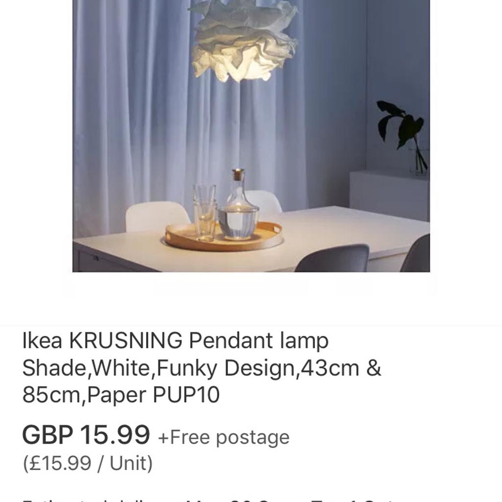 KRUSNING pendant lamp shade, white, 85 cm (33) - IKEA