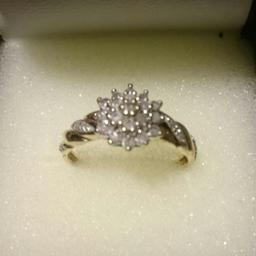 9ct gold diamond ring 0.25ct
worth £199 new