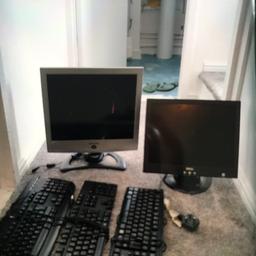 There is 2 pc monitors and 3 keyboards all working condition.