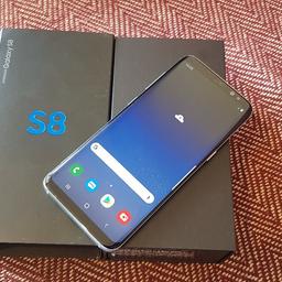 samsung Galaxy s8
in coral blue
has a small crack in bottom corner
other than that its in decent condition 
unlocked to all networks
comes boxed with charger