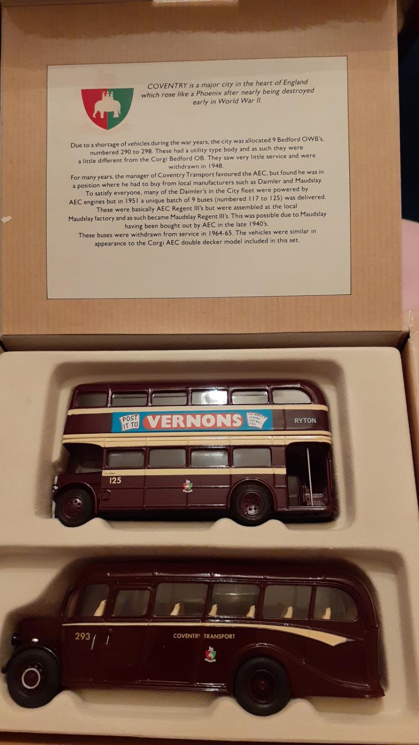 Coventry Transport Diecast Bus models. in CH66 Port for £15.00