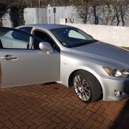 Lexus IS 250 SE-L Multimedia 2006(06) SAT-NAV + FULL Lexus/Toyota SERVICE HISTORY, Silver, 105k milage.New MOT due 16/03/2020, Full Lexus/Toyota service history.14 stamps. Last serviced at 103k in Toyota/Lexus garage 30/08/2019. All spark plugs (Denso iridium) changed 1 year ago. New Brembo rear breake pads changed 18/05/2019. K&N air filter.
TOP OF THE RANGE Lexus IS250 SE-L Auto
Touch less comfort access with START button , KEY-LESS ENTRY, Full Black Leather Interior, MARK LEVINSON STEREO