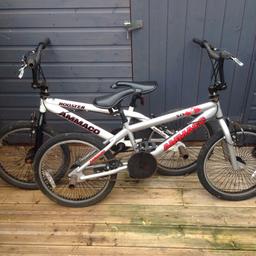 2 children's bikes. £20 each or both for £30. Everything works and tyres are good but have been in the shed so a little bit surface rusty