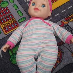 Good used condition
Smoke and pet free home
Talking doll says mama, dada, cries, giggles